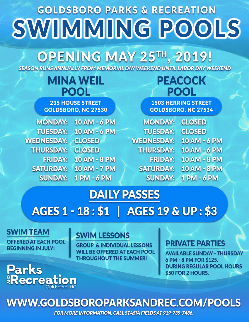 Pools Goldsboro Parks and Recreation