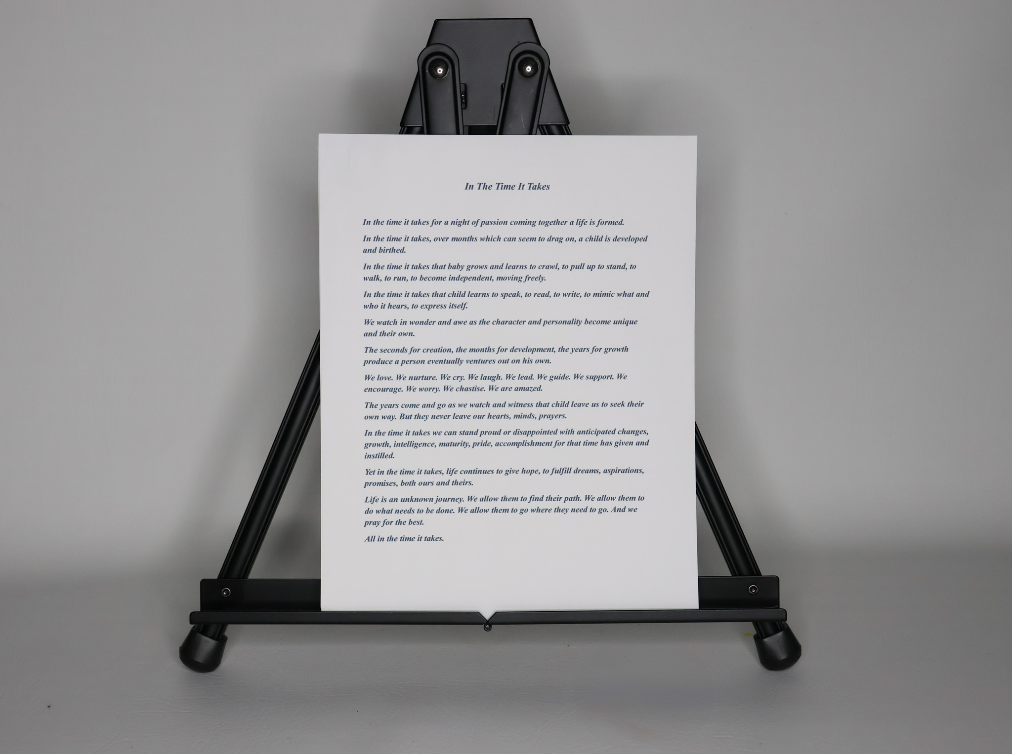 In the Time It Takes - Poem