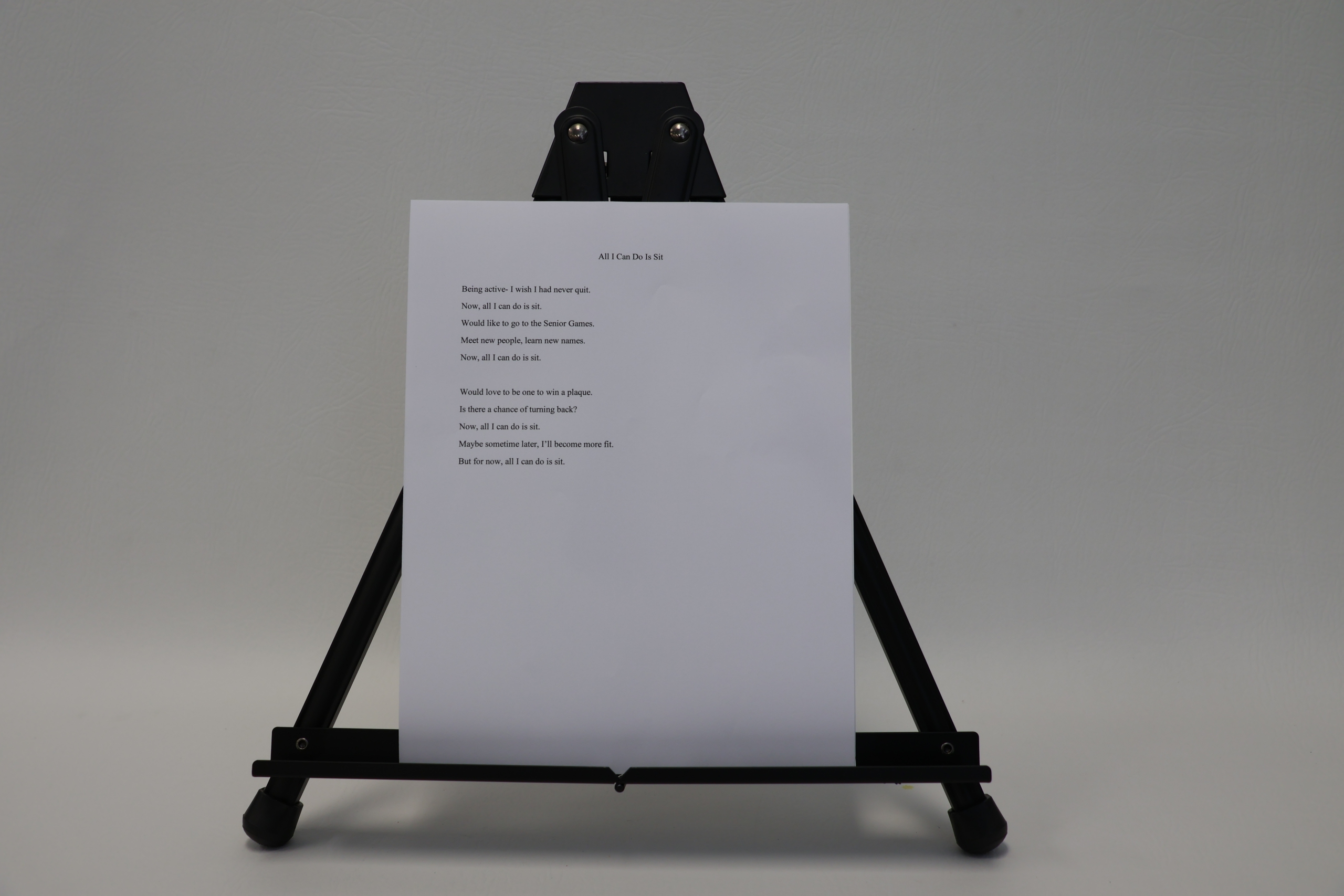 All I Can Do Is Sit - Poem