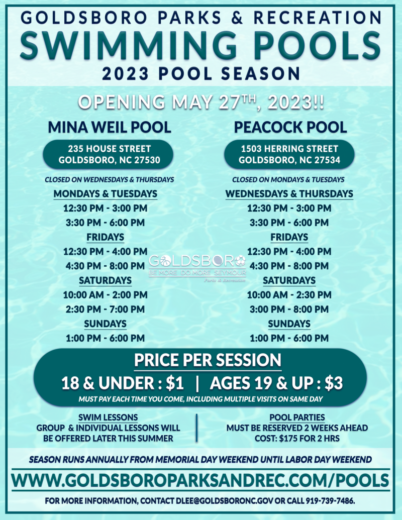 Pools Goldsboro Parks and Recreation