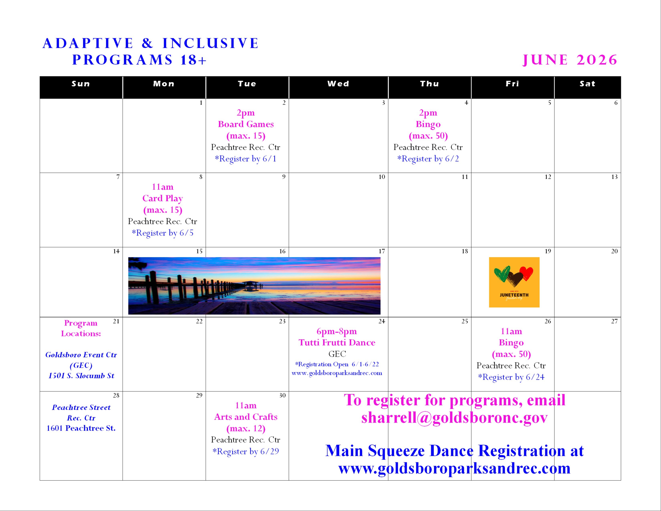 June 2026 Adaptive & Inclusive Calendar